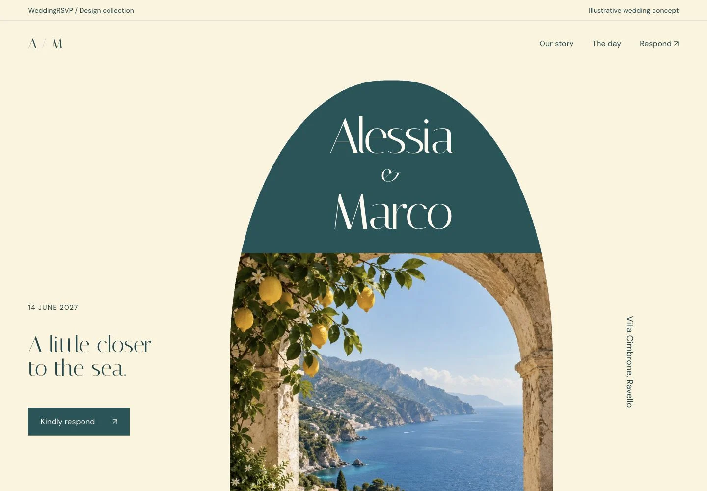 Amalfi Coast website design concept